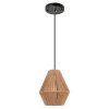 Pendant LED Lamp TOOLIGHT APP1150-1W Brown Black Metal Rope 60W