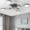 Ceiling LED Lamp Chandelier TOOLIGHT APP528-8C Grey + Remote Control 8-light points 79x79x11Cm