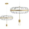 Pendant Lamp TOOLIGHT APP1102-C Gold Transparent Glass E27 1-light point