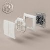 Toolight Double Switch With Frame Oste Jnh007-w White