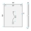 MIRROR REA LED BL808 60CM GOLD