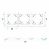 Toolight Triple Socket Frame Oste Jnh015-3f Beige
