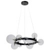 Pendant Lamp TOOLIGHT APP1159-10CP Black Metal Glass Balls G9 10-light points