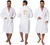 Bathrobe MEN King White collar S/M