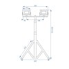 Construction LED halogen lamp on a stand RSL005-2x50N