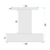 BATHROOM HANGER REA 6606A MODERN BRUSH COPPER