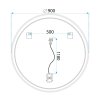 Mirror Rea Soft 90 Led Transparent