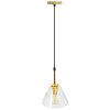 Pendant Lamp TOOLIGHT APP1179 Metal - Glass Gold E27 1-light point