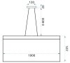 Pendant LED Lamp TOOLIGHT APP891-CP CHAIN 1-light point 38 W 22,5x100cm