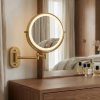 MIRROR REA GLOW BRUSH GOLD LED