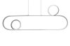 Pendant LED Lamp TOOLIGHT APP810-CP Chrome + remote control 1-light point 40 W 34,5x90x106cm