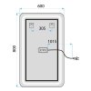 Mirror Rea Marlo 80X60 Led Transparent
