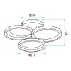 Ceiling Lamp Toolight App1919-C Black Led Black