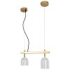 Pendant Lamp TOOLIGHT APP1032-2CP Gold White 2-light points E27 38x10x20-110cm