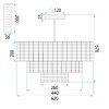 CEILING LAMP CHANDELIER TOOLIGHT APP1677-8CP BROWN