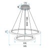 PENDANT CEILING LAMP TOOLIGHT LHJ045-CP2 BRUSH NICKEL