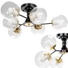 Chandelier Toolight APP1134-6C Black Gold Glass Balls E27 6-light points