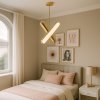 Pendant LED Lamp TOOLIGHT APP832-CP Gold 2-light points 24W 9,2x43,5x70cm