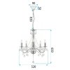 PENDANT CEILING LAMP TOOLIGHT EBT015-5CP GOLD