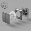 Toolight Double Switch Oste Jnh007-w Grey