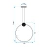 Pendant LED Lamp TOOLIGHT APP1395-CP Black 40cm