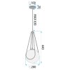 HANGING CEILING LAMP TOOLIGHT APP1792-1CP WHITE 20CM