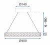 CEILING LAMP CHANDELIER TOOLIGHT LED MS001-CP ROSE GOLD