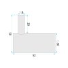 BATHROOM HANGER REA 9706 PRISM BRUSH GOLD