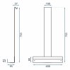 Shelf TORI Black 13x40x75,5cm