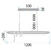 LED PENDANT LAMP TOOLIGHT LHJ040-CP 18 BLACK