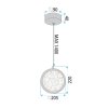 CRYSTAL LED PENDANT LAMP TOOLIGHT LHJ100-1CP 22,5 GOLD
