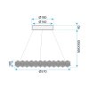 CEILING LAMP CHANDELIER TOOLIGHT MS017-CP CHROME 57CM