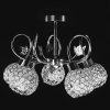 Chandelier Toolight APP636-5C Crystal Metal Leaf 5-light points E27 50x50x35cm