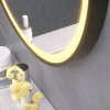 MIRROR REA LED 104 70X70CM BLACK