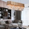 Pendant Lamp TOOLIGHT 312355 Cristal Gold 6-light points E14 60x30x38-138cm