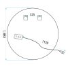 Bathroom LED Mirror REA BAS 90cm