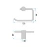 TOILET PAPER HOLDER REA 9711 PRISM BRUSH NICKEL