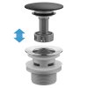 UNIVERSAL CLICK-CLACK WASHBASIN SIPHON REA FLOW BLACK