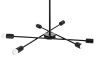 Pendant Lamp TOOLIGHT APP1114-6CP Black Metal E27 6-light points