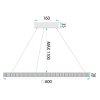CEILING LAMP CHANDELIER TOOLIGHT MS009-CP ROSE GOLD 59CM