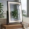 Mirror Rea Lumi 30X40 Led Black