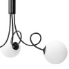 Chandelier Toolight APP1154-3CP Black Metal Glass Balls G9 3-light points