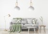 Pendant Lamp TOOLIGHT APP1073-1CP White Gold 1-light point E27 23x23x15-100cm