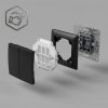 Toolight Double Switch Oste Jnh007-w Black