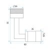 SWIVEL EXTENSION REA COLT CHROME