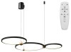 Pendant LED Lamp TOOLIGHT APP752-30-40-50 Black Ring + remote control 3-light points 63x112x70cm
