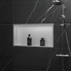 Built-in Stainless Steel Bathroom Shelf 30X60 Brushed Steel