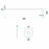Rea Round Shower Arm Js-9021 40cm Chrome