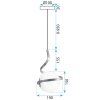 CEILING LAMP CHANDELIER TOOLIGHT APP1732-1CP BLACK CHROME
