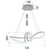 LED PENDANT LAMP TOOLIGHT LHJ036-CP 1,5 GOLD